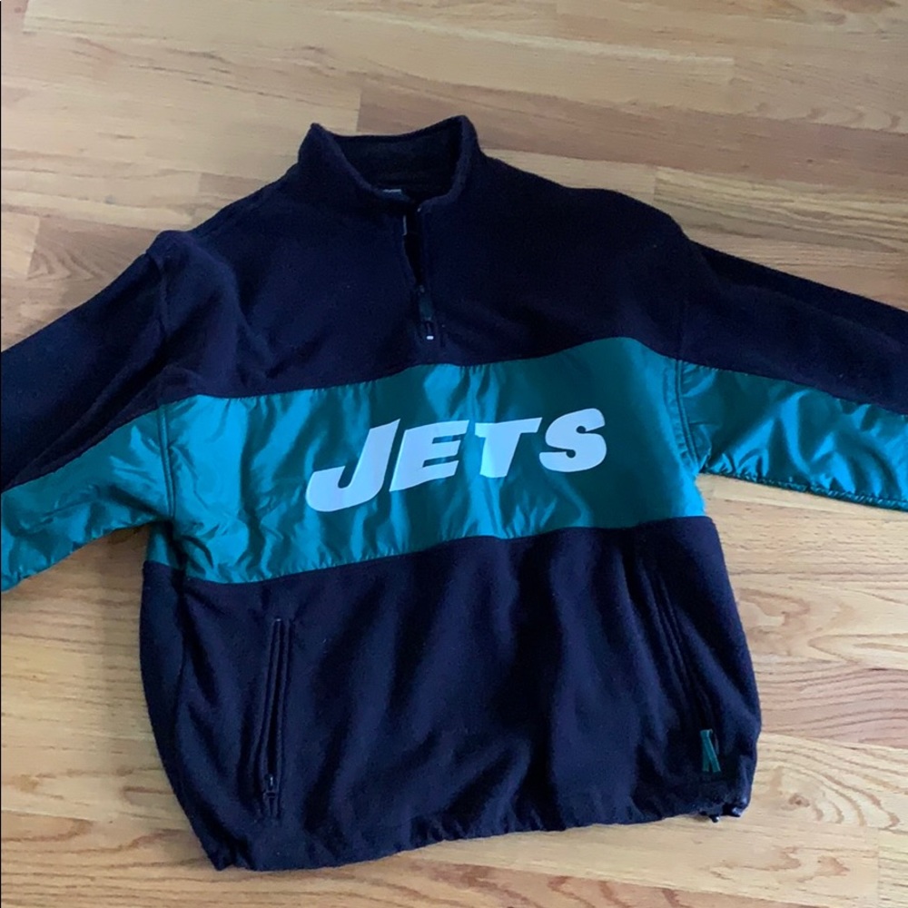jets pull over zip jacket